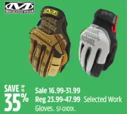 Canadian Tire Selected Work Gloves offer