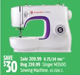 Canadian Tire Singer M3500 Sewing Machine offer