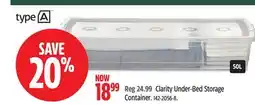 Canadian Tire Type A Clarity Under-Bed Storage Container offer