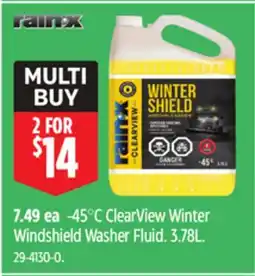 Canadian Tire Rain-X -45°C ClearView Winter Windshield Washer Fluid offer