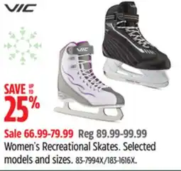 Canadian Tire Vic Women's Recreational Skates offer