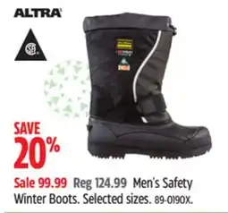Canadian Tire Altra Men's Safety Winter Boots offer