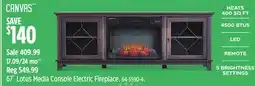 Canadian Tire CANVAS 67 Lotus Media Console Electric Fireplace offer