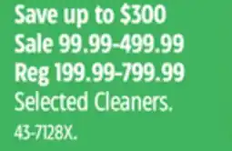 Canadian Tire Selected Cleaners offer