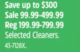 Canadian Tire Selected Cleaners offer