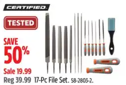 Canadian Tire CERTIFIED 17-Pc File Set offer
