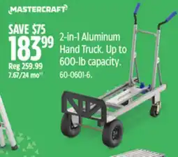 Canadian Tire Mastercraft 2-in-1 Aluminum Hand Truck offer