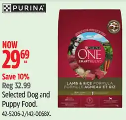 Canadian Tire Selected Purina Dog and Puppy Food offer
