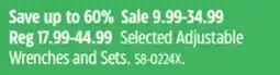 Canadian Tire MAXIMUM Selected Adjustable Wrenches and Sets offer