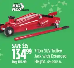 Canadian Tire Big Red 3-Ton SUV Trolley Jack with Extended Height offer