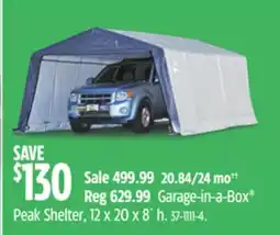 Canadian Tire Shelterlogic Garage-in-a-Box Peak Shelter offer