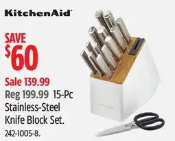 Canadian Tire kitchenAid Stainless-Steel Knife Block Set offer