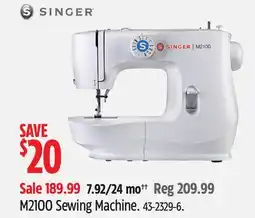 Canadian Tire M2100 Sewing Machine offer