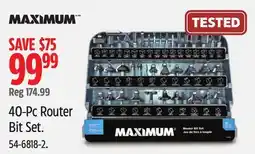 Canadian Tire Maximum 40-Pc Router Bit Set offer