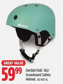 Canadian Tire Decibel Kids' Ski/ Snowboard Safety Helmet offer