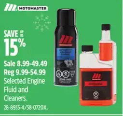 Canadian Tire MotoMaster Selected Engine Fluid and Cleaners offer