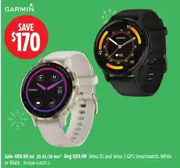 Canadian Tire Garmin Venu 3S and Venu 3 GPS Smartwatch offer