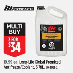 Canadian Tire Motomaster Long-Life Global Premixed Antifreeze/Coolant offer