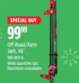 Canadian Tire MotoMaster Off-Road/Farm Jack, 48˝ offer