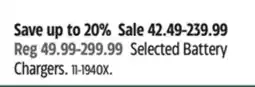 Canadian Tire Selected Battery Chargers offer