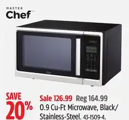 Canadian Tire Master Chef 0.9 Cu-Ft Microwave, Black/ Stainless-Steel offer
