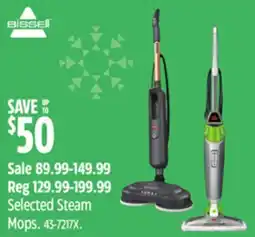 Canadian Tire Bissell Selected Steam Mops offer