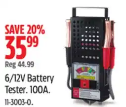 Canadian Tire MotoMaster 6/12V Battery Tester offer
