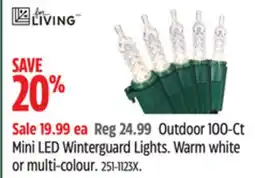 Canadian Tire For Living Outdoor 100-Ct Mini LED Winterguard Lights offer