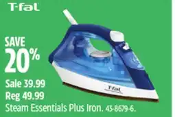 Canadian Tire T-fal Steam Essentials Plus Iron offer