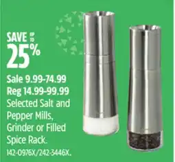 Canadian Tire kamenstein Selected Salt and Pepper Mills, Grinder or Filled Spice Rack offer