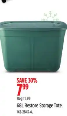 Canadian Tire 68L Restore Storage Tote offer