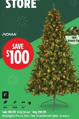 Canadian Tire NOMA Kensington Pre-Lit Tree offer