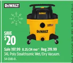 Canadian Tire 34L Poly Stealthsonic Wet/Dry Vacuum offer