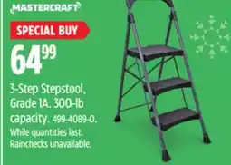 Canadian Tire Mastercraft 3-Step Stepstool, Grade 1A offer