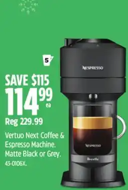 Canadian Tire Vertuo Next Coffee & Espresso Machine offer