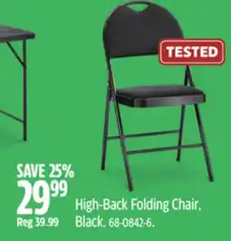Canadian Tire High-Back Folding Chair offer