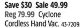 Canadian Tire Shark Cyclone Cordless Hand Vac offer