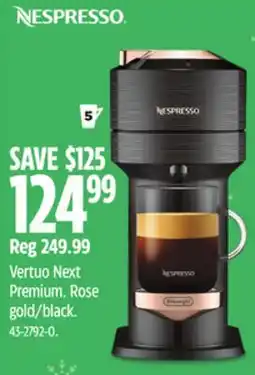 Canadian Tire Nespresso Vertuo Next Premium offer