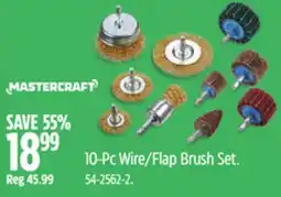 Canadian Tire Mastercraft 10-Pc Wire/Flap Brush Set offer