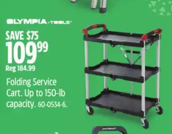 Canadian Tire Folding Service Cart offer