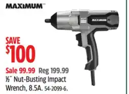 Canadian Tire Maximum 1⁄2˝ Nut-Busting Impact Wrench, 8.5A offer