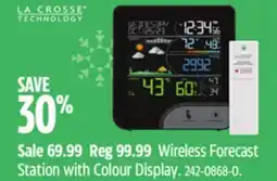 Canadian Tire Wireless Forecast Station with Colour Display offer