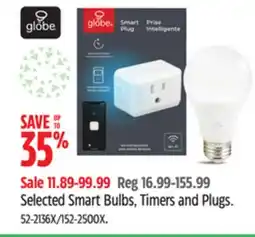 Canadian Tire Globe Selected Smart Bulbs, Timers and Plugs offer