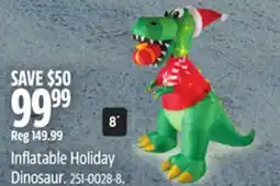Canadian Tire Inflatable Holiday Dinosaur offer