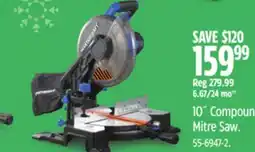 Canadian Tire Mastercraft 10˝ Compoun Mitre Saw offer