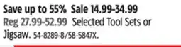 Canadian Tire Selected Tool Sets or Jigsaw offer
