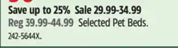 Canadian Tire Petco Selected Pet Beds offer