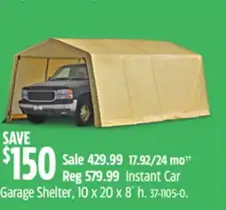 Canadian Tire ShelterLogic Instant Car Garage Shelter offer