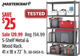 Canadian Tire Mastercraft 5-Shelf Metal & Wood Rack offer