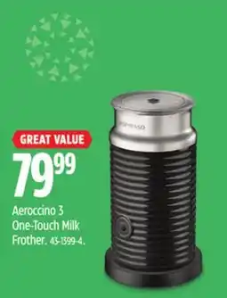 Canadian Tire Nespresso Aeroccino 3 One-Touch Milk Frother offer